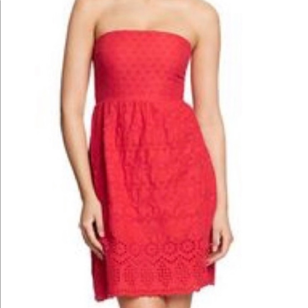 Old Navy Strapless Eyelet Dress
